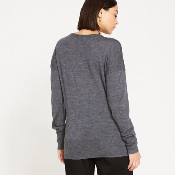 Universal Standard Grey Melange City Wool Cardigan - Picture 3 of 8